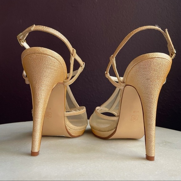 Caparros Lucky Peach Glitz Heels Size 8.5 - Picture 4 of 9